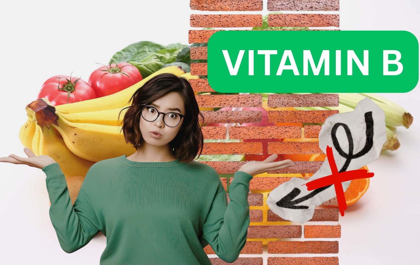 Illustration representing vitamin B and daily supplementation.